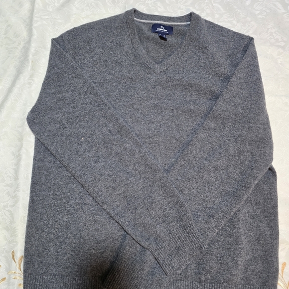 Lands' End Other - Lands' End Gray V-Neck Sweater Classic Knit